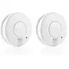Image de Détecteur de fumée photoélectrique SMARTWARES Pack de 2 85 dB à 3 m Blanc fonction Hush - Neuf