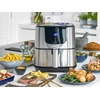 Image de Friteuse à air chaud numérique en acier inoxydable XXL sans huile, 8 programmes, 5,5 litres, 1700W