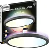 Image de Plafonnier intelligent Calex Halo, 30 cm, RGB/blanc chaud, WiFi, variateur intégré, noir