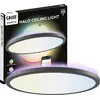 Image de Plafonnier intelligent Calex Halo, 40 cm, RGB/blanc chaud, WiFi, variateur intégré, noir