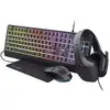 Image de Trust GXT 792 QUADROX clavier Souris incluse Gaming USB Français Noir - Neuf