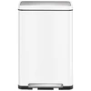 Image de Eko - Poubelle À Pédale X-cube 30 Litres - Steel Stainless Steel Polypropylene - Blanc, Inox Mat