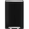 Image de EKO - X-Cube Recycling Poubelle à pédale 20+20 litres - Steel Stainless steel Polypropylene - noir, inox mat