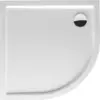 Image de RIHO Davos receveurs de douche quart de cercle, écoulement 90mm, avec pieds et tablier, blanc brillant, D002020005