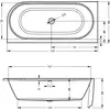 Image de Baignoire d'angle à poser RIHO DESIRE CORNER 180x84 cm-Blanc-Droite-Blanc-84 --
