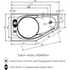 Image de RIHO Yukon Easypool 3.1 Baignoires d'angle, avectactile, à encastrer, 160x90x48cm, 1 place, blanc, B008006005
