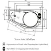 Image de RIHO Yukon Easypool 3.1 Baignoires d'angle, avectactile, à encastrer, 160x90x48cm, 1 place, blanc, B009006005