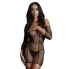Image de Duo Net Mini robe avec manches noir