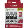 Image de Canon PG-540L/CL-541XL Multipack de 3 cartouches d'encre originales + 50 feuilles de papier photo - - Neuf