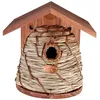 Image de Esschert Design   Nichoir En Ruche En Bois Et Osier   Dimensions 20,1 X 19,3 X 25,8 Cm   Trou D'Envol 27 Mm Pour Mésanges   Installation Stable Sur Arbre Ou Mur