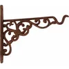 Image de Crochet mural pour suspension florale, style cottage, en fonte, 21 cm, console, étagère, support