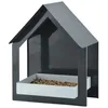Image de Mangeoire Anthracite/blanc Esschert Design