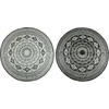 Image de Tapis de jardin réversible rond - D 180 x 0,8 cm - Motifs cercles