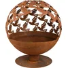 Image de Esschert Design Coupe à feu Laser Oiseaux Brun rouille