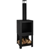 Image de Chauffe-terrasse Range Bois Chaleur Et Rangement Intégré - Esschert Design Bv