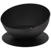 Image de Brasero en fer incliné sur disque - Noir - D 51,2 x H 32 cm