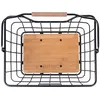 Image de Basil Nordland Panier de vélo Noir/Marron Naturel   Système MIK verrouillable avec 23 litres, résistant aux intempéries et Robuste, idéal pour Les Courses et Les trajets Quotidiens en occasion ou reconditionné