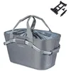 Image de Basil Classic Carry All HR MIK Panier arrière Gris   Système MIK verrouillable avec Volume de 22 litres, résistant aux intempéries et élégant, idéal pour Un Usage Quotidien en occasion ou reconditionné