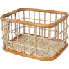 Image de Basil Panier à vélo Green Life Rattan L 46x35x28cm, à larges mailles, naturel/brun