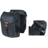 Image de Basil Sac à dos double. Miles Tarpaulin MIK noir/orange, 34x16x43cm, 34ltr