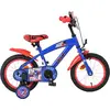 Image de Vélo Volare Sonic Prime pour garçons 14 pouces - Bleu/rouge avec frein à main et frein à rétropédalage, roues d'entraînement amovibles