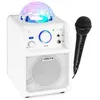 Image de Vonyx SBS50W Enceinte Karaoké avec Microphone - Blanche, Fonction Bluetooth et Effet Lumineux LED, Autonomie 3-4h Max, Jelly Ball, Boule Disco, Parfait pour Une Soirée Entre Amis/Famille en occasion ou reconditionné