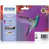 Image de Epson Hummingbird Multipack "Colibri" (T0807) - Encres Claria N, C, M, J, Cc, Mc
