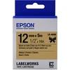 Image de Epson LabelWorks LK-4KBK - noir sur or - rouleau (1,2 cm x 5 m) 1 cassette(s) d'étiquettes - pour LabelWorks LW-1000, 300, 400, 600, 700, 900, K400, Z5000, Z5010, Z700, Z710, Z900