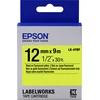 Image de Epson LK-4YBF - Fluorescent - Noir sur Jaune - 12mmx9m