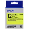 Image de Epson Lk-4ybf - Fluorescent - Noir Sur Jaune - 12mmx9m