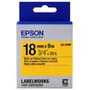 Image de Epson Lk-5ybp - Couleur Pastel - Noir Sur Jaune - 18mmx9m