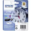 Image de Epson 27XL Multipack - pack de 3 - 31,2 ml - taille XL - jaune, cyan, magenta - original - sous blister avec alarme RF - cartouche d'encre - pour WorkForce WF-3620DWF, WF-3640DTWF, WF-7110DTW, WF-7610DWF, WF-7620DTWF (C13T27154022)
