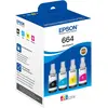 Image de Epson EcoTank 664 - Pack de 4 - noir, jaune, cyan, magenta - original - encre de recharge - pour Epson L380, L395, L495 ; EcoTank ET-2650, L1455, L656 ; EcoTank ITS L3050, L3060, L3070