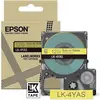 Image de Epson LabelWorks LK-4YAS - Étiquette adhésive, couleur gris sur fond jaune - Rouleau (1,2 cm x 8 m)