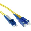 Image de ACT 1 mètre LSZH monomode 9/125 OS2 fibre patch duplex avec connecteurs LC et SC