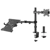 Image de ACT AC8305 Support de Bureau avec Bras d'ordinateur Portable 1 écran jusqu'à 32" 1 Ordinateur Portable jusqu'à 15,6" en occasion ou reconditionné