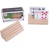 Image de Porte-cartes pyramidal double Longfield Games - Porte-cartes en bois pour jeux de société