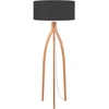 Image de GOOD&MOJO - Lampadaire Annapurna - noir/bambou - Ø60cm pour salon, chambre à coucher