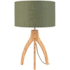 Image de GOOD&MOJO - Lampe de table Annapurna - Vert/Bambou - Ø36cm lampe de table - lampe de chevet, salon, chambre à coucher