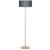 Image de GOOD&MOJO - Lampadaire Fuji - gris foncé/bambou - Ø47cm pour salon, chambre à coucher