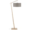 Image de GOOD&MOJO - Lampadaire Andes - Bambou/Taupe - 72x47x176cm pour salon, chambre à coucher