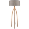 Image de GOOD&MOJO - Lampadaire Annapurna - Taupe/Bambou- Ø60cm pour salon, chambre à coucher