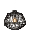 Image de GOOD&MOJO - Lampe à suspendre Madagascar - Rotin Noir - Ø60cm Lampe à suspendre - Lampe de table à manger - Lampe de salon - Lampe de chambre à coucher - Salon
