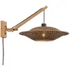 Image de GOOD&MOJO - Applique Bali - Bambou/Noir - 55x44x44cm
