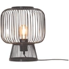 Image de GOOD&MOJO - Lampe de table Cango - Bambou Noir - Ø26cm lampe de table - lampe de chevet, salon, chambre à coucher
