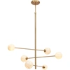 Image de it's about RoMi - Lampe à suspendre Carrara - Or/Blanc - 100x100x95cm - 6L Lampe à suspendre - Lampe de table à manger - Lampe de salon - Lampe de chambre à coucher - Salon