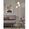 Image de it's about RoMi - Lampadaire Carrara - Or/Blanc - 30x30x160cm - 3L pour salon, chambre à coucher