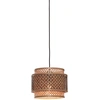 Image de GOOD&MOJO - Lampe à suspendre Bhutan - Bambou/Noir - Ø25cm Lampe à suspendre - Lampe de table à manger - Lampe de salon - Lampe de chambre à coucher - Salon