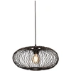 Image de GOOD&MOJO - Lampe à suspendre Cango - Bambou Noir - Ø40cm Lampe à suspendre - Lampe de table à manger - Lampe de salon - Lampe de chambre à coucher - Salon