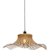 Image de GOOD&MOJO - Lampe à suspendre Ibiza - Bambou/noir - 65x65x20cm Lampe à suspendre - Lampe de table à manger - Lampe de salon - Lampe de chambre à coucher - Salon